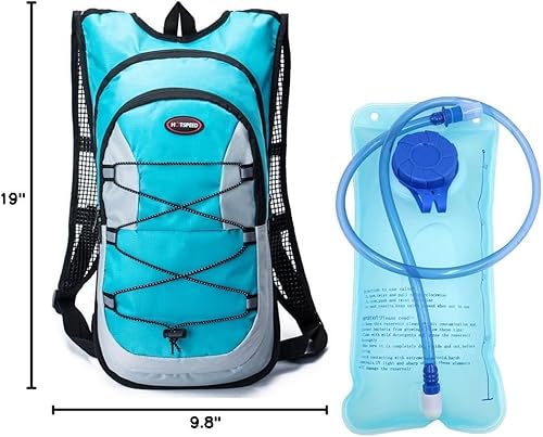 Miniatura 9 de Monvecle - Mochila de agua con vejiga para andar en bicicleta Senderismo, escalar + 2L Bolsa de hidratación