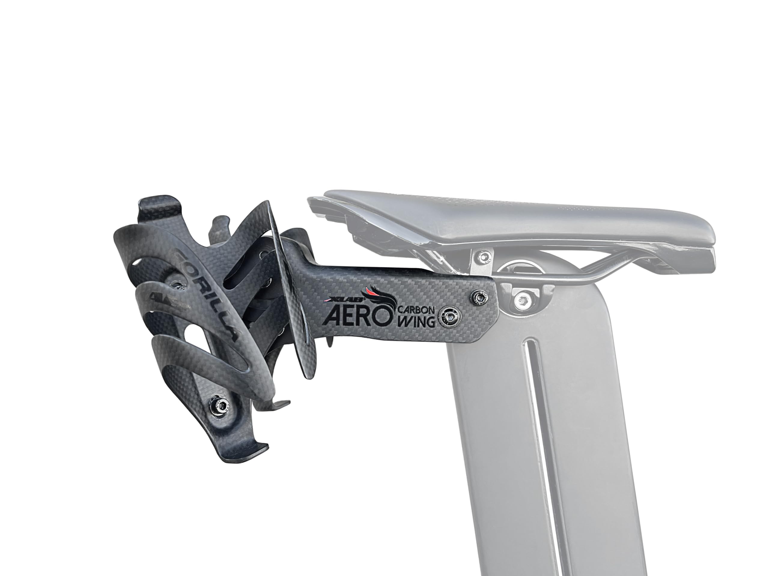 XLAB Aero Carbon Wing Dual Rear Water Bottle Carrier for Triathlon and Road Bikes - Gen 2 (3206)