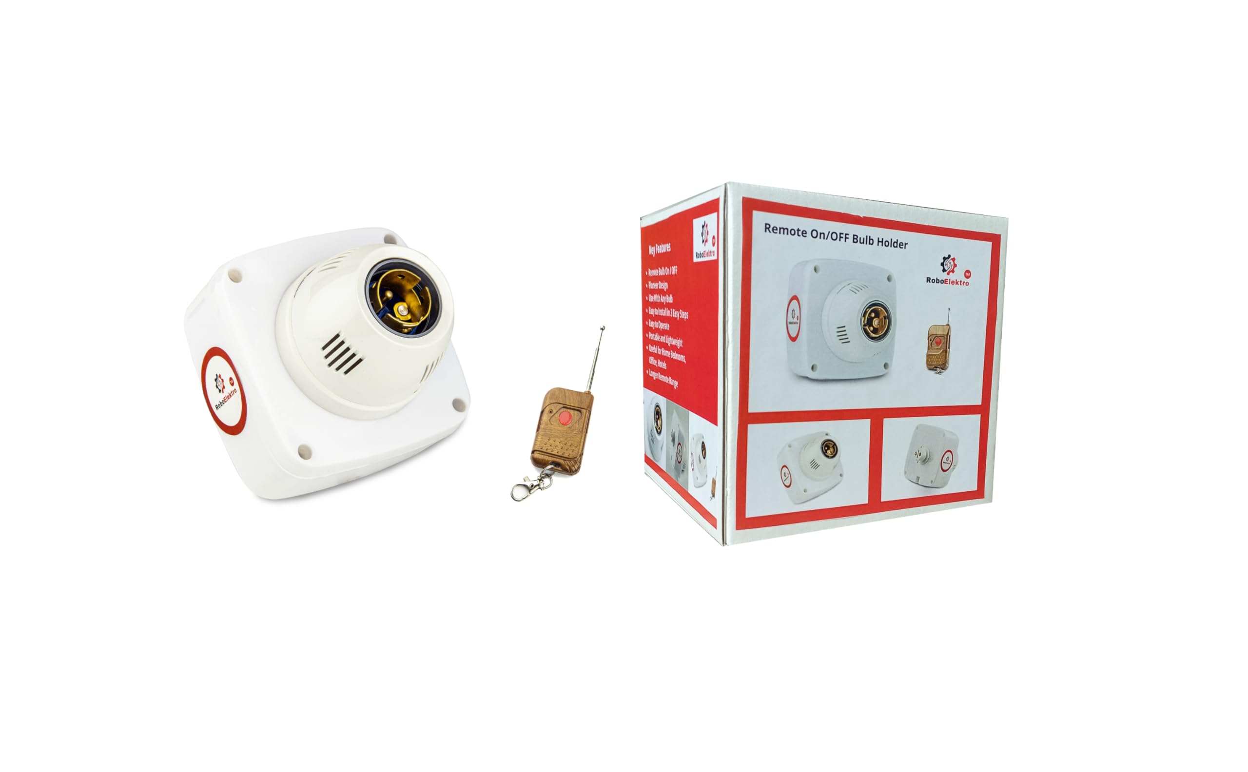 Wireless Remote Control on off Smart Light Bulb Holder Socket Switch, Plug and Play for Home Office Automation, white-image-12