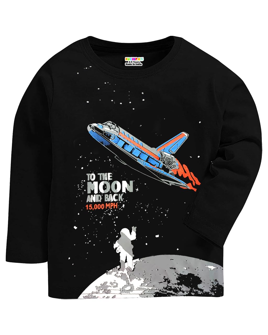 Kuchipoo Camiseta de manga larga para niño, de algodón