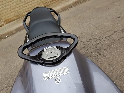 Miniatura 5 de Manijas de agarre de mano para pasajeros de motocicleta, riel de agarre para asiento de niño, reposabrazos trasero para tanque de gasolina, manillar