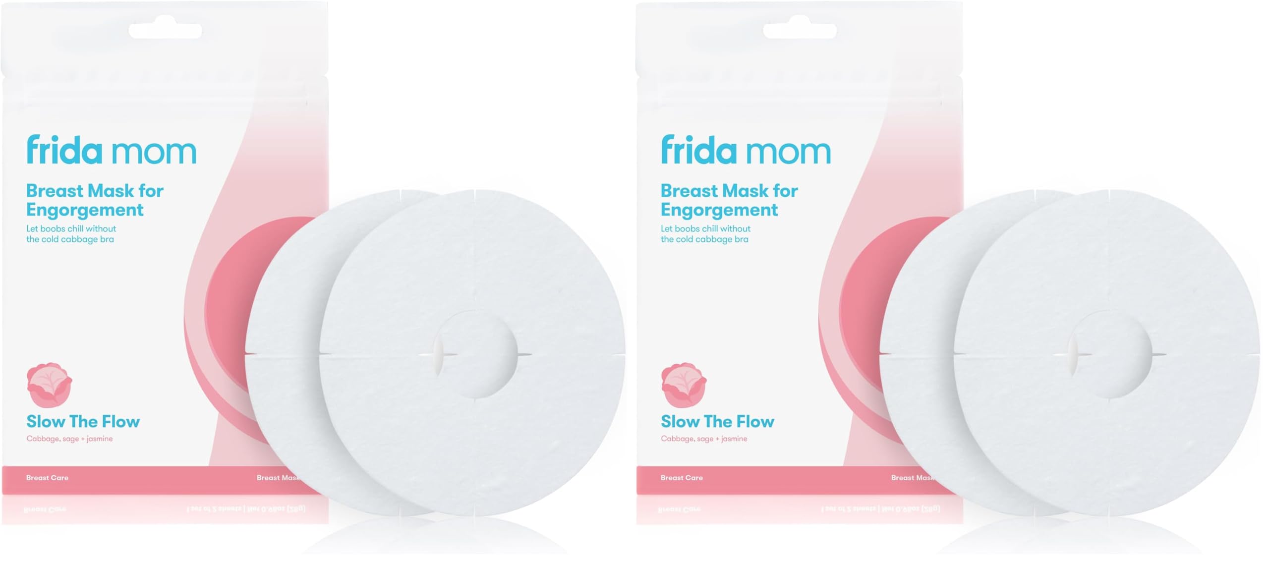 Frida Mom Breast Pads for Engorgement - Reusable Breast Mask with Cabbage, Jasmine & Sage (2 Masks) - main product image