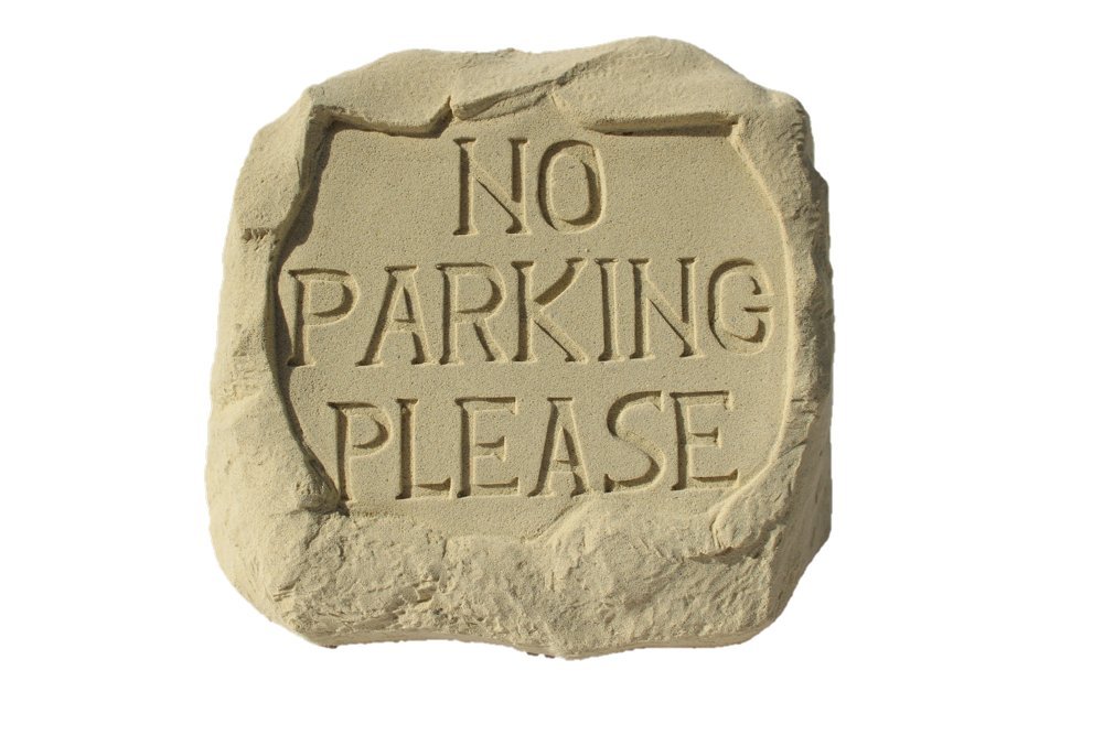 Blakeway Stone UK Verse No Parking Please Bath Stone, Yellow, 25x16x20 cm