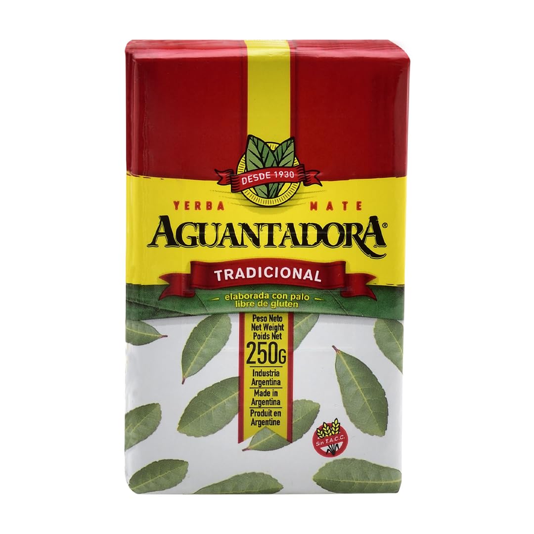 Traditional Yerba Mate 250 Gram, Gluten-Free Stems Without T.A.C.C., Energy-Boosting Organic Drink With Antioxidants, Vitamins, Made In Argentina