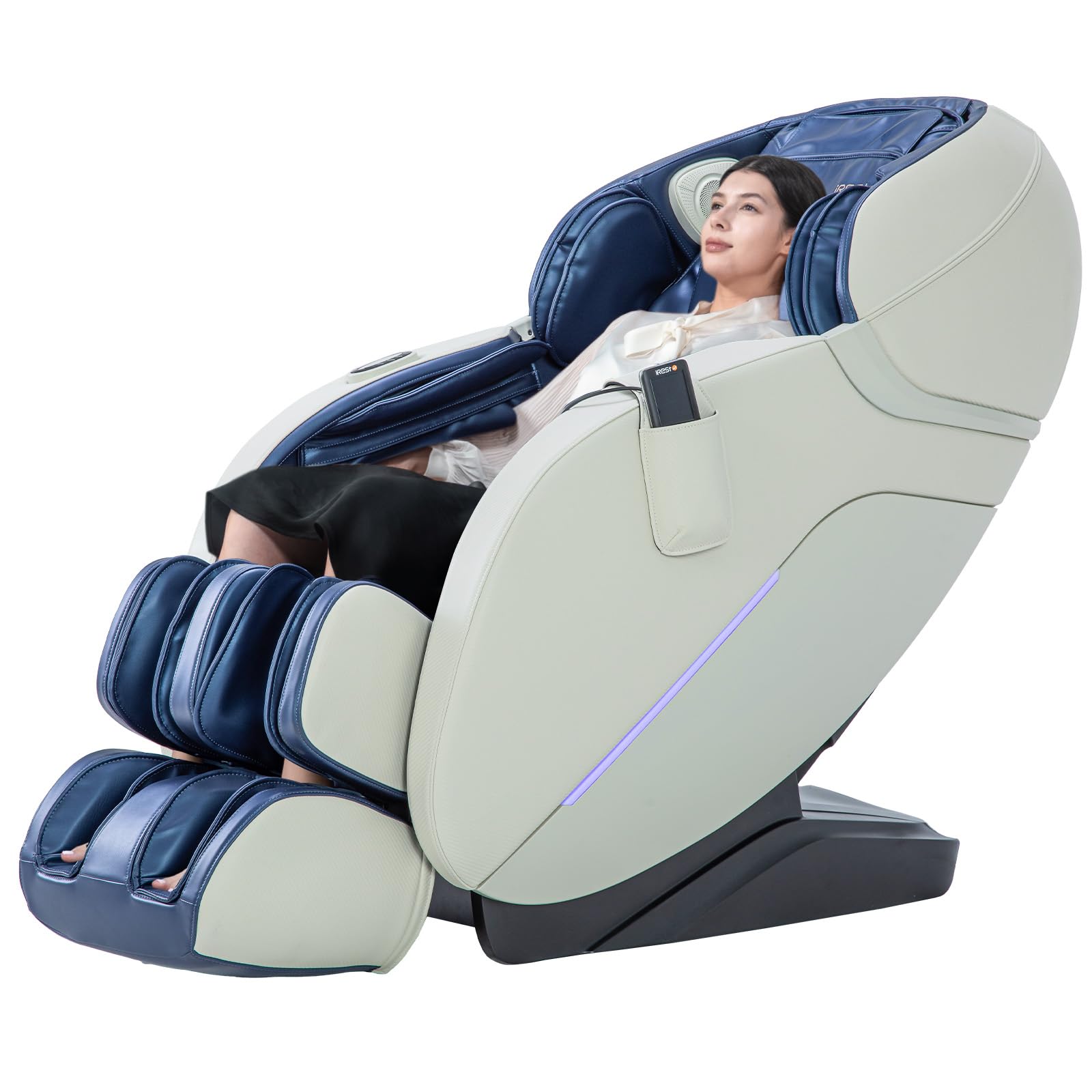 MYTHIA 2024 A303 Massage Chair Full Body with Heat, Zero Gravity, SL Track Shiatsu Recliner with Automatic Body Scan, Footrest Calfrest Exntension (Black)