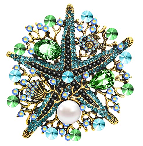 Broche femme étoile de mer pour accessoiriser vos sacs et tenues de fête