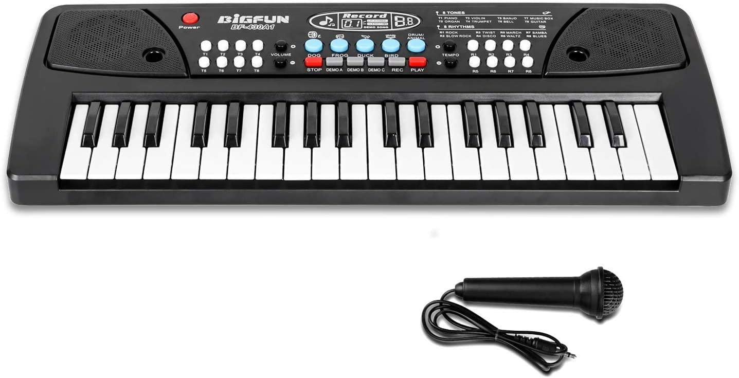 SANTALON Kids Piano Keyboard, Piano for Kids with Microphone Portable Electronic Keyboards for Beginners 37 Keys Kid Musical Toys Pianos for Girls Boys Ages 3-8 (37 Key Piano for Kids) (Small) (B09JZ39Q86) Amazon Price History, Amazon Price Tracker