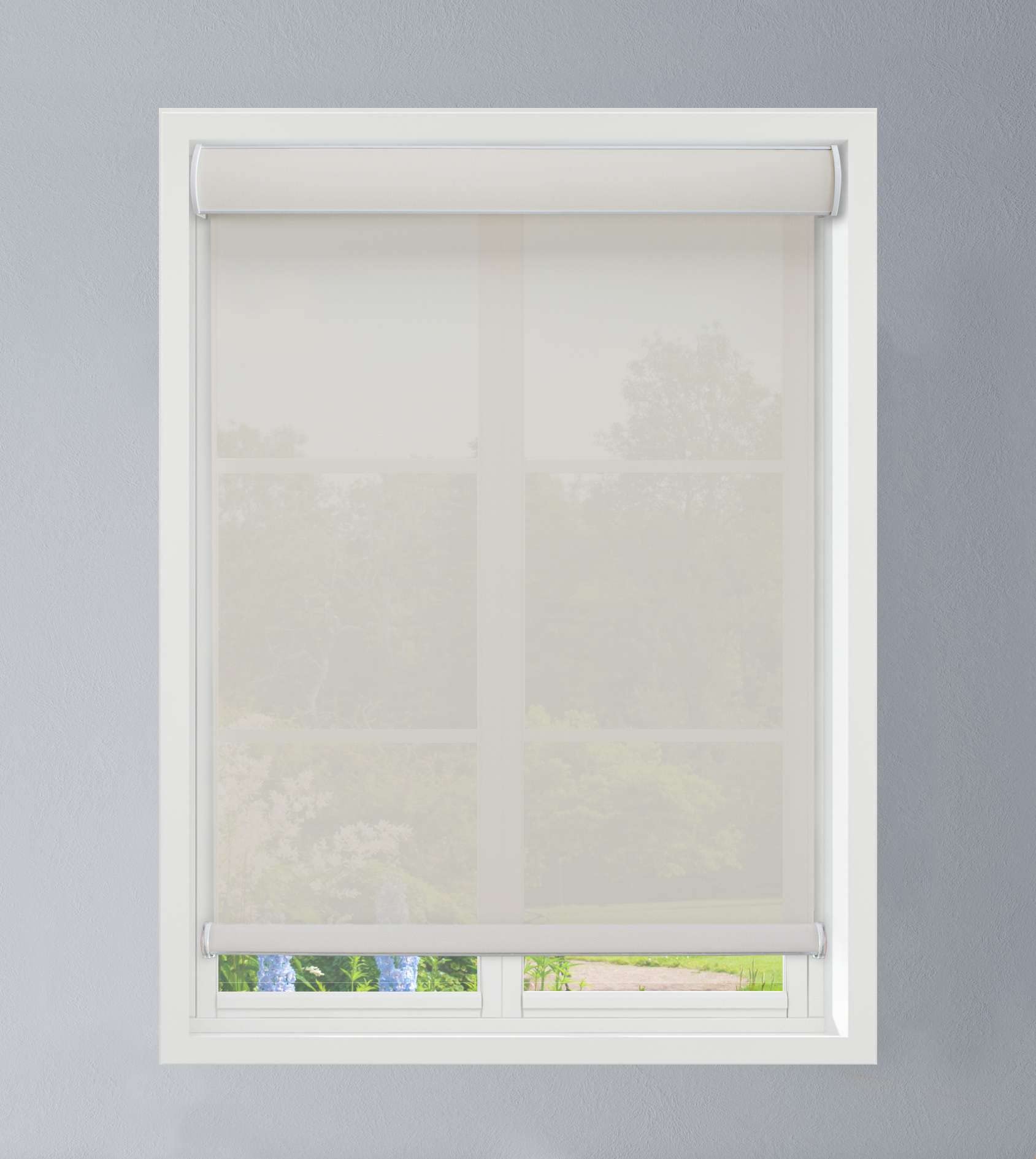 Linen Avenue Custom Cordless Cassette 5% Solar Roller Shade, 33 1/2 W x 66 H Fawn (Arrives 1/4" Narrower)