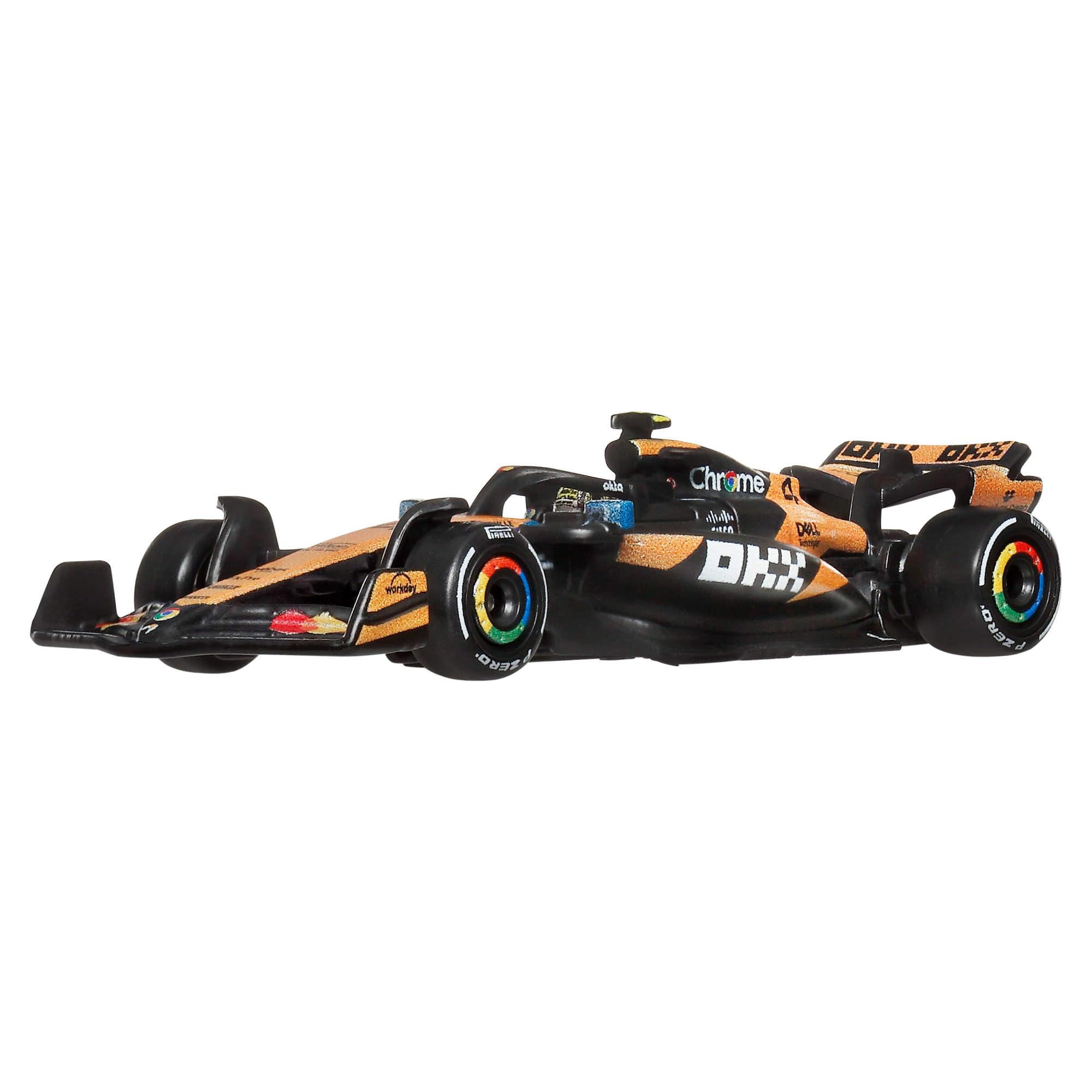 Hot Wheels Premium McLaren Formule 1 Coffret 2 Voitures | Voitures de course à collectionner n°81 Oscar Piastri & n°4 Lando Norris, Die-Cast à l'échelle 1:64, JMM91