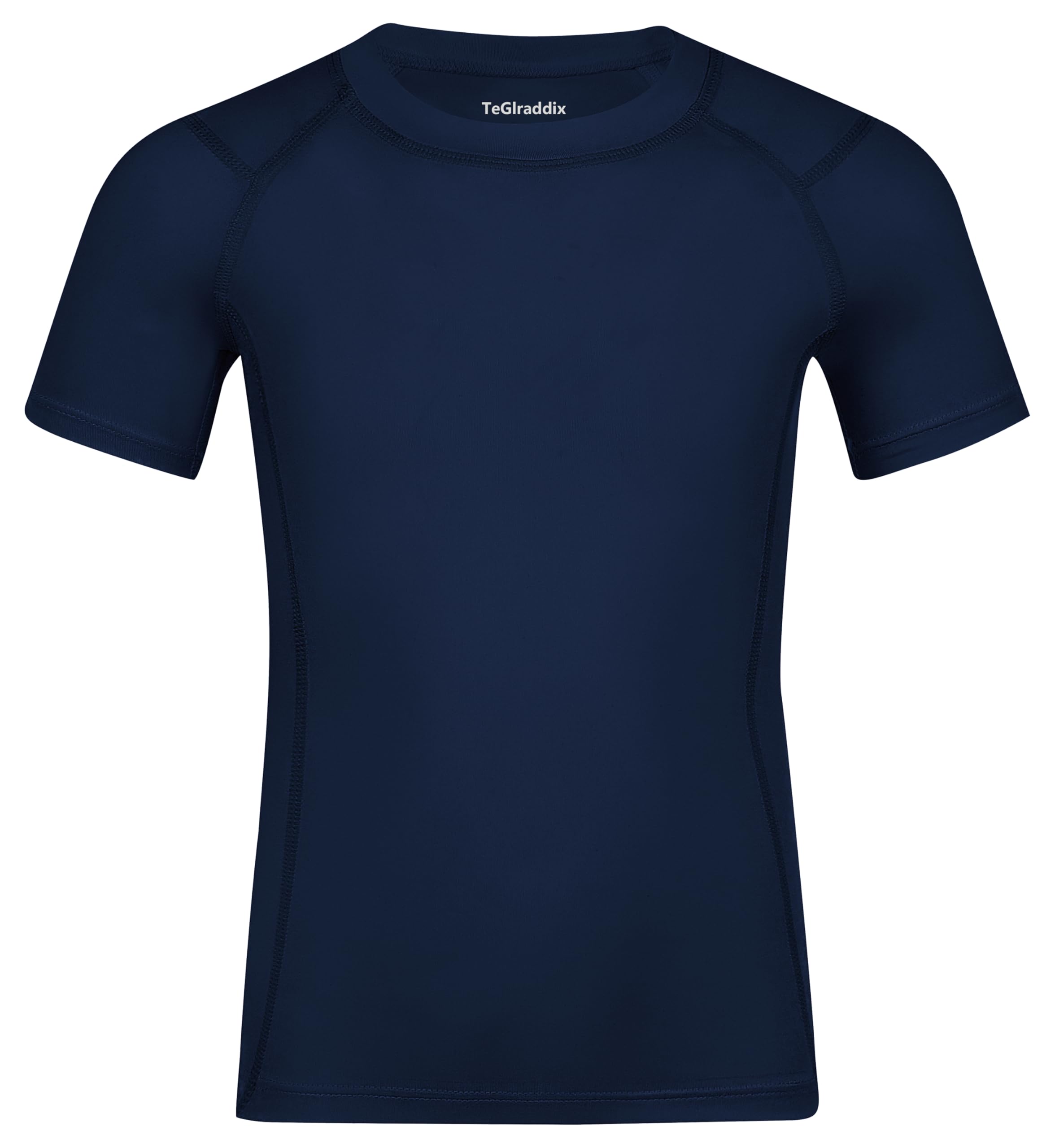 TeGlraddix Boy Girls Compression Shirt Short Sleeve Youth Basketball Undershirt Kids Quick Dry Athletic Base Layer T-Shirt