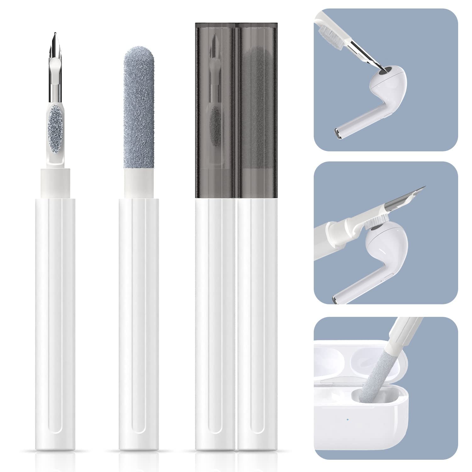 Cleaner Kit for Earphone, Multi-Function Cleaning Pen Tool for Earphone, Bluetooth Earbud, Speaker, Phone Charging Port and Other Electronics