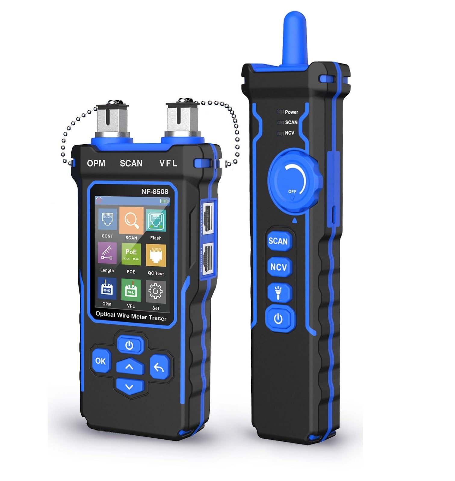 Tester per cavi di rete, Tester Per Cavi Di Rete, Misuratore Ottico, LCD Digitale Ricaricabile, Rilevatore Linea