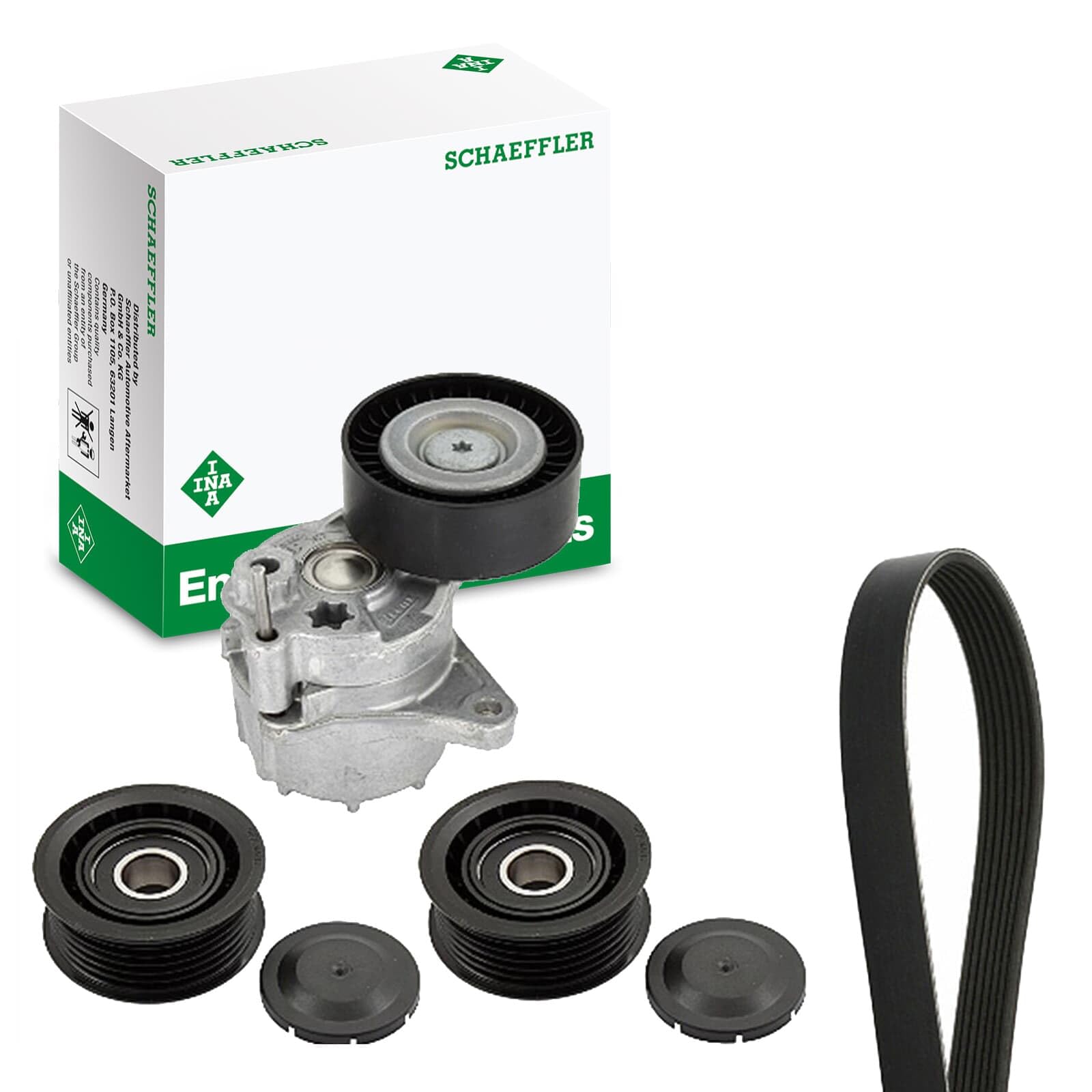 INA Jeu de courroies trapézoïdales à nervures 529 0449 10 2270mm Compatible avec MERCEDES-BENZ Classe C Berline W204 Classe C Berline W202 Classe E Berline W210 Vito Mixto W639 Viano W639