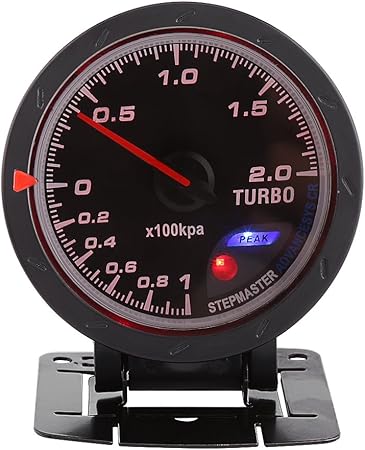 Amazon 汎用60mm Led カーブーストゲージ ターボ計 ブースト計 ターボゲージブーストメーター バキュームプレス ブラックシェル オートレース カー0 0 Kpa 軽量 高感度 自動車用 アーシング 車 バイク