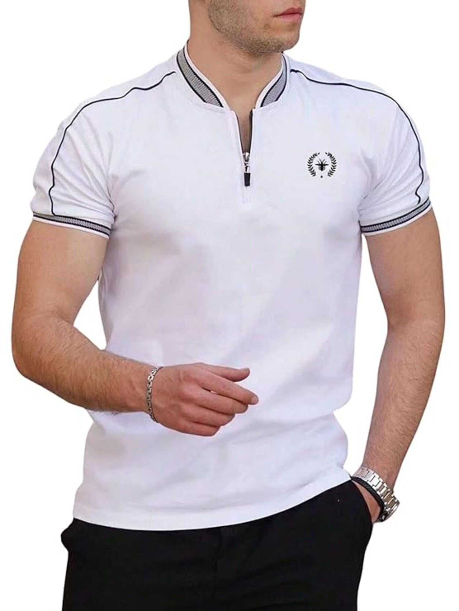 Men's Solid Cotton Rich Polo T Shirt | Collar Tshirts | Half Sleeves | Plain-Regular Fit (Available in Plus Size and Combo Pack of 2)