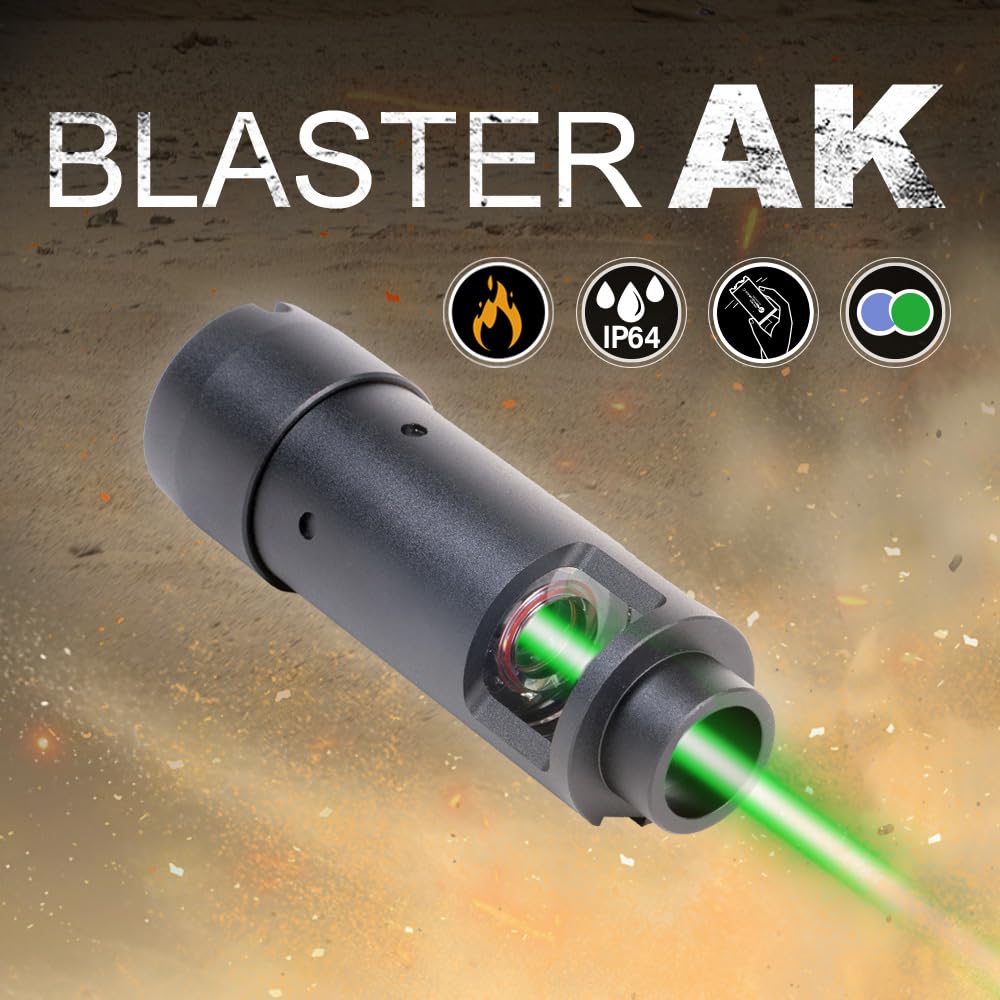 ACETECH Blaster AK Traceur Compatible avec Filetage négatif 14 mm CCW, inclut Un Adaptateur de M14- à M11+, Effets Lumineux LED RGB, Compatible avec Billes BB Vertes et Billes en Gel.