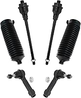 Vista 116 de TRQ Kit de dirección interior y exterior para lado del conductor y del pasajero delantero, con cremallera de dirección y fuelle de piñón compatible