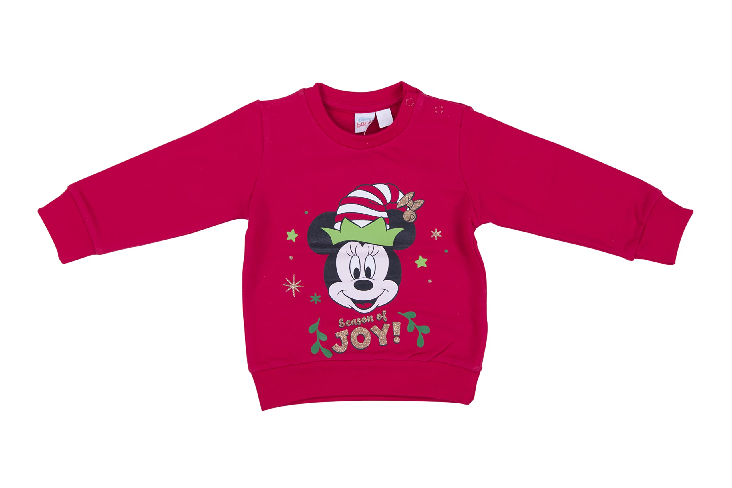 Ellepi Pull Chaud bébé Disney en Coton Peluche, Rouge