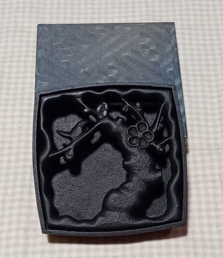 灰皿 天明鋳物 梅飾り アンティークコレクション 美術品 骨董品