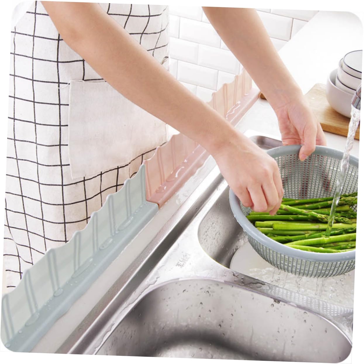 PRETYZOOM 3stücke Silicone Water Guard Für Waschbecken Spritzschutz Baffle Aus Langlebigem Silikon Für Küche Und Badezimmer Mit Starker Haftung Durch DREI Saugnäpfe Installieren