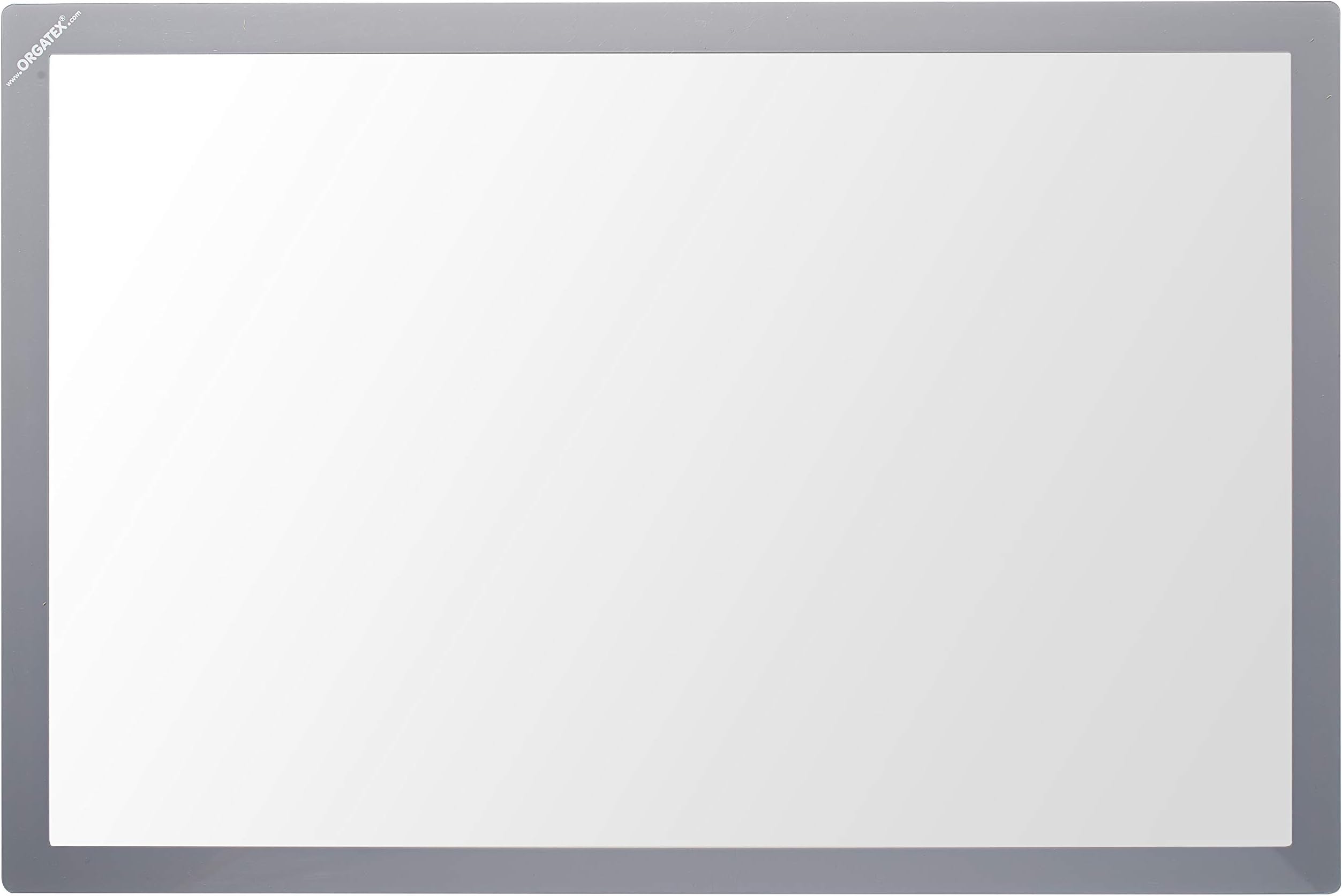 ORGATEX Magnetic Window, Transparent PVC Window with Magnetic Frame, Ledger Size; 11" Wide x 17" High: 10 Pack, Light Grey