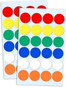 864 Stück Klebepunkte 20mm - 16 Farben Punktaufkleber Für Büro & Basteln