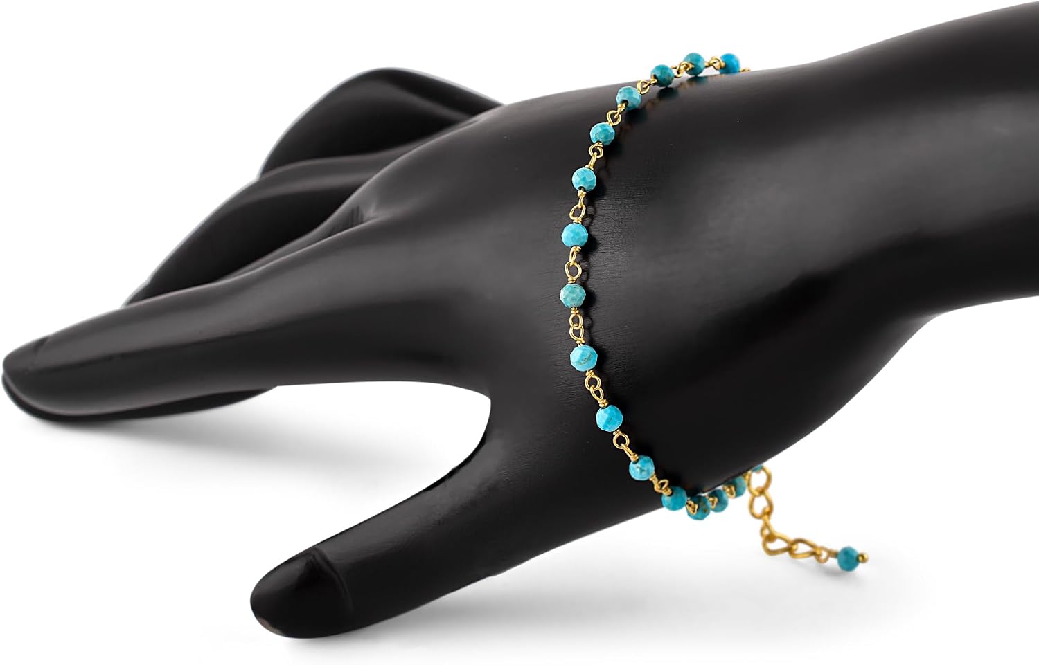 InfinityGemsArt Rosary Bracelet for Women Birthstone Jewelry, Micro Purple Beads, Gemstone & Crystal Bolo Bracelet, 14K Gold Plated Adjustable 7+1 Inch Chain, Gift for Her