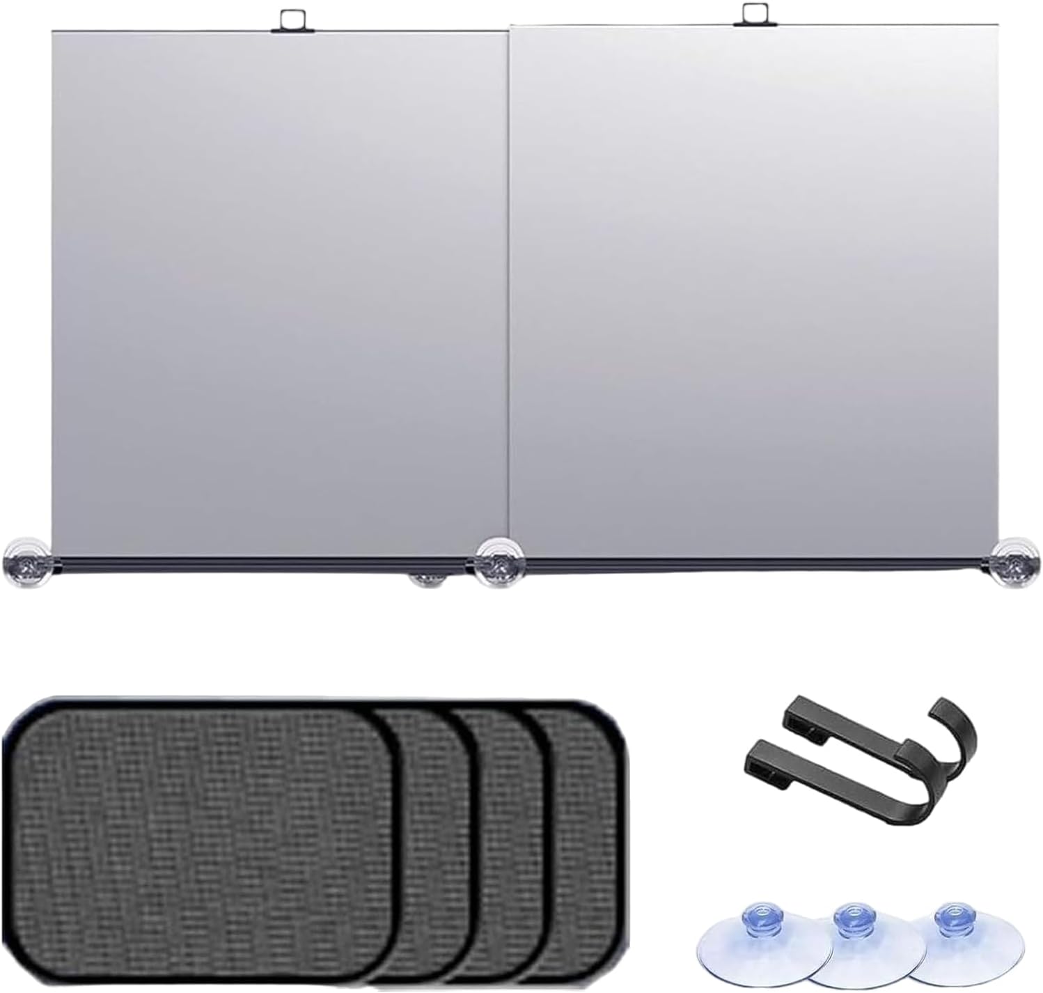New Automatic Retractable Car Windshield Sunshade - Foldable Front Window Sunshade Blocks 99% of uv, Automatic Retractable Car Sunshade, for Various Models (1Pair Front+4Pcs Side)
