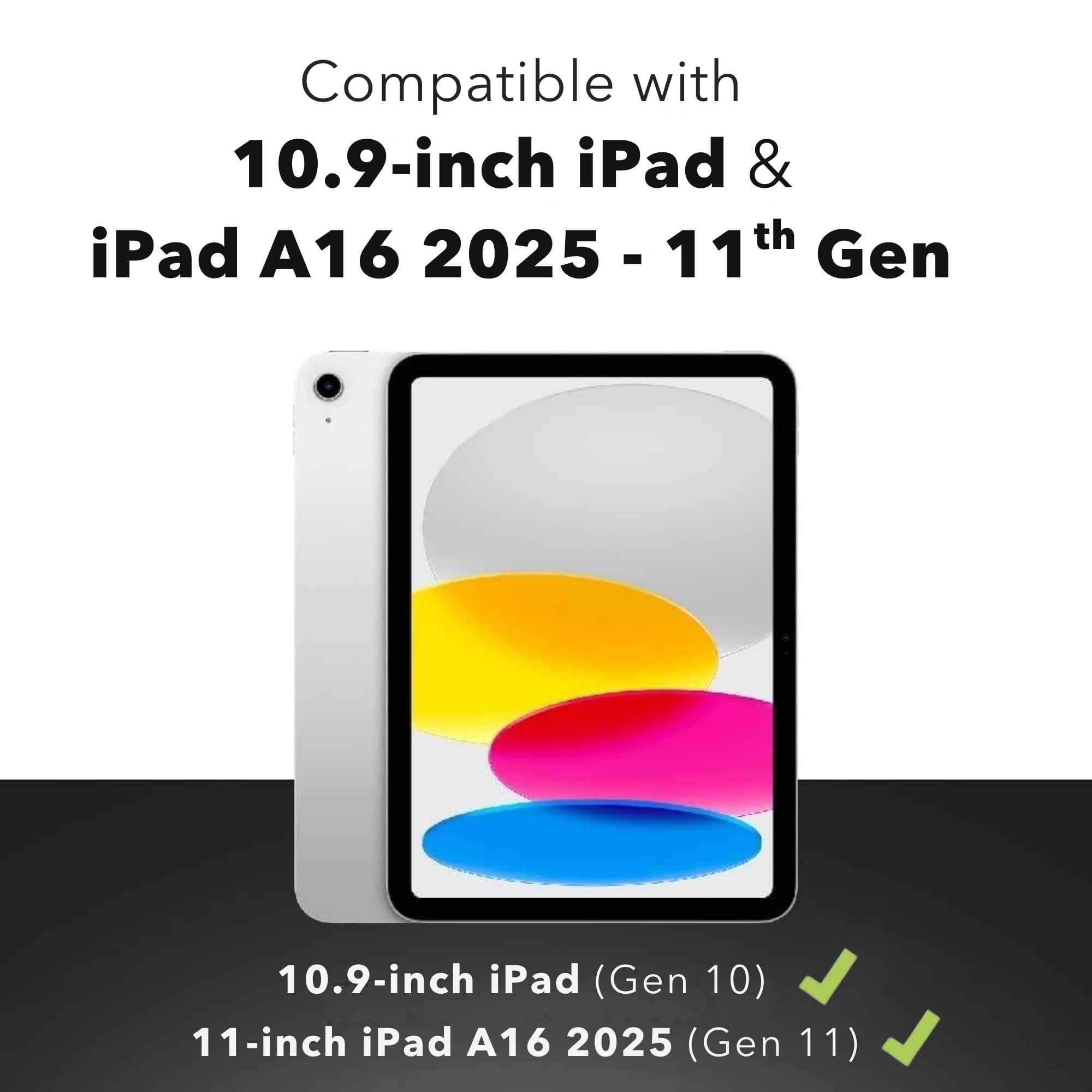 ZAGG InvisibleShield - Pellicola protettiva in vetro temperato per iPad A16 2025 11a/10a generazione 2022 da 10,9 pollici, 3 volte più resistente, protezione da urti e graffi, anti-impronte, facile da