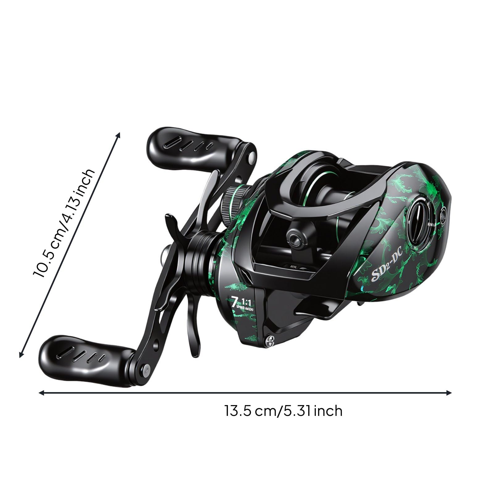 Milageto Freno Electrónico DC Alta Velocidad Antienredos Funcionamiento para Aficionados a la Pesca