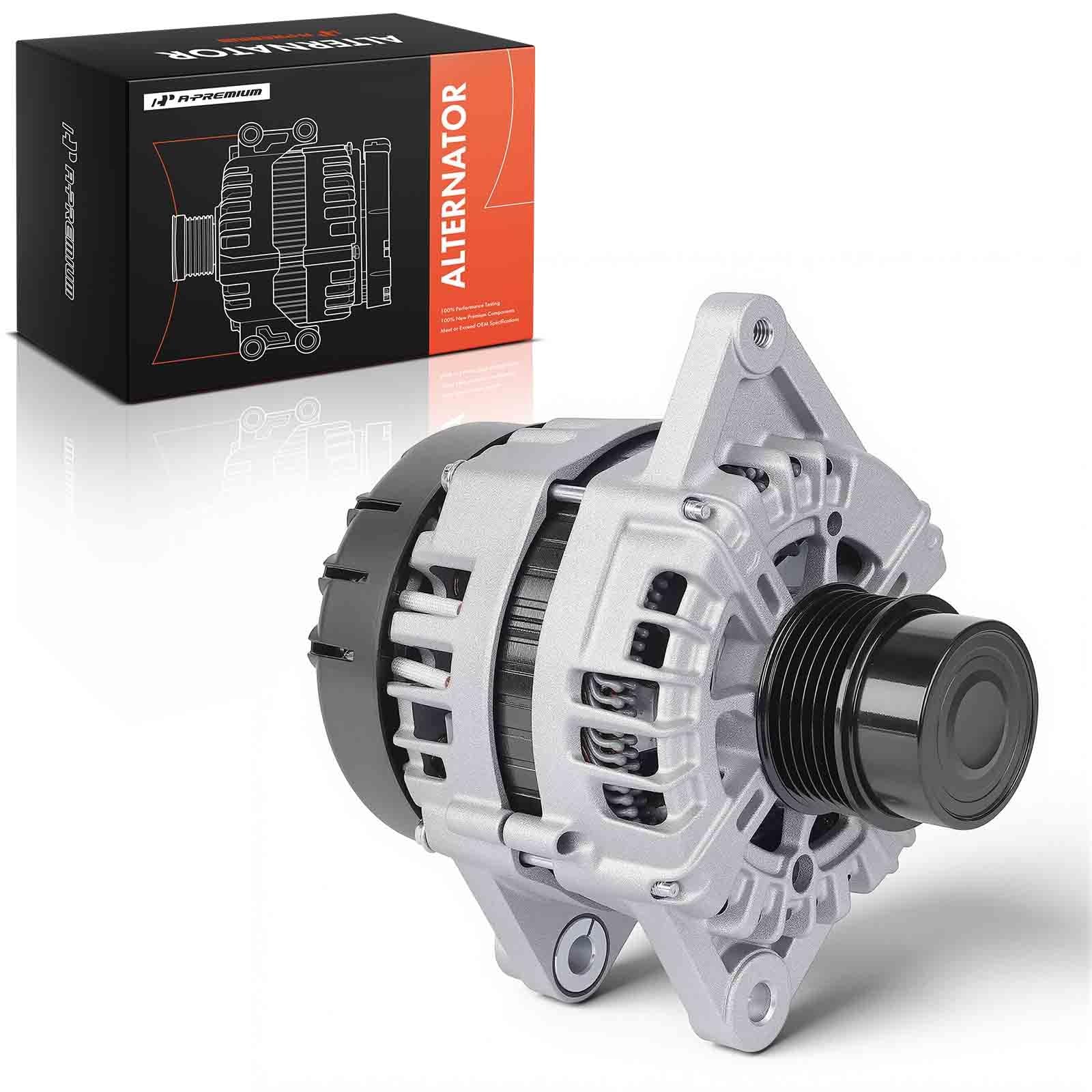 Photo 1 of A-Premium Alternator Compatible with Kia Soul 2017-2019, Rio 2018-2019, Seltos 2021 & Hyundai Accent 2018-2019, 1.6L, 12V 130A 6-Groove Clutch Pulley Clockwise, Replace# 2626125, 37300-2B970