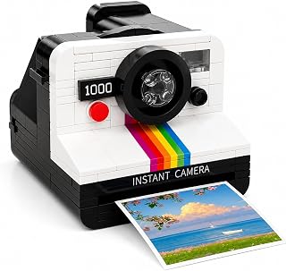 Jaki Retro Instant Camera Building Block Set – Vintage Polaroid Style DIY Camera Model Kit – Creative Construction Toy for...