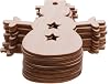 Christmas Wooden Crafts Hanging Ornaments Christmas Tree Decoration Unfinished Wood Cutouts for DIY Blank Slices to Paint (10PCs Angel Style)