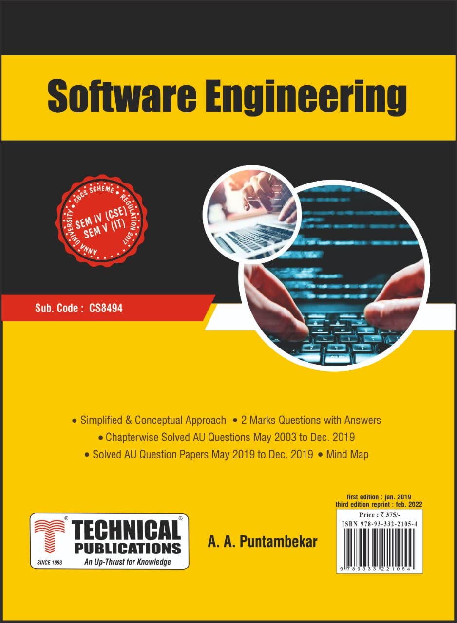 Buy Software Engineering for Anna University R17 (IV CSE - CS8494) — BookShops.in