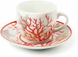 Excelsa Set 6 Tazzine Da Caffè Con Piattino - Design Coral Multicolore In Porcellana - Foto 12