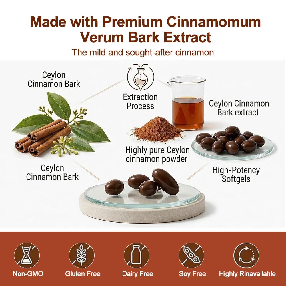 Ceylon Zimtkapseln mit MCT-Öl,Ceylon Zimt Kapseln,Ceylon Zimt Kapseln Hochdosiert,zur täglichen Ergänzung,Vegan