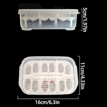 Reptile Breeding Incubator 12 Grids Tortoise Turtle Egg Incubator | Transparent Hibernation Incubation Tray for Amphibians Snake Lizards