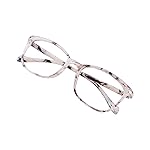 VisionGlobal Blue Light Blocking Glasses for Women, Anti Eyestrain, Computer Reading, TV Glasses, Stylish Square Frame, Anti Glare(Marble,4.75 Magnification)
