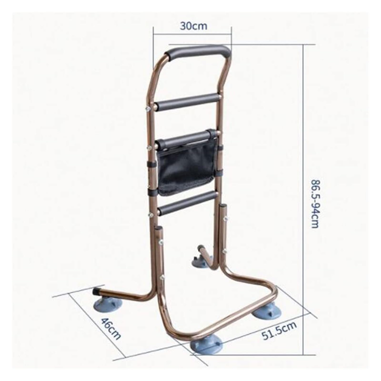 Assistente per anziani, supporto regolabile per sedersi a stare in piedi, con guide per letto e impugnature in schiuma, supporto leggero per la mobilità per sedia, divano, letto, WC