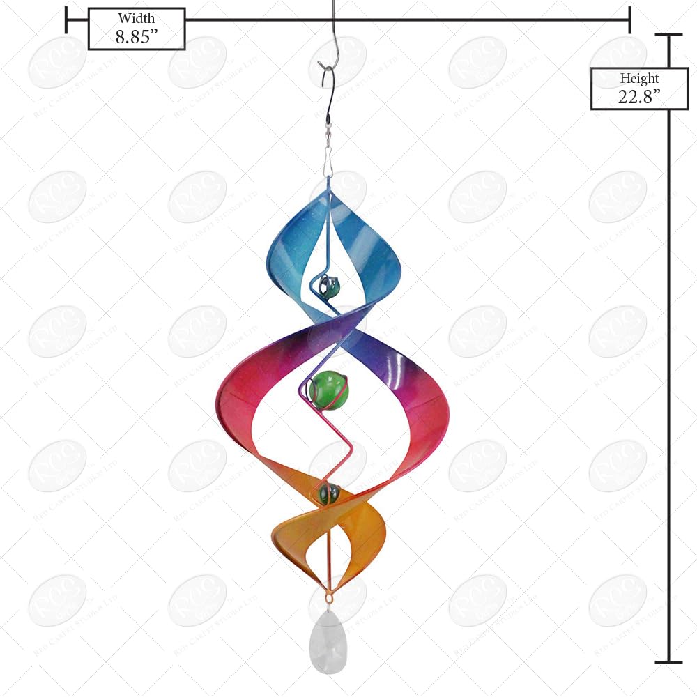 Rainbow Wind Spinner Red Carpet Studios Rainbow Kinetic Corkescrew Wind ...