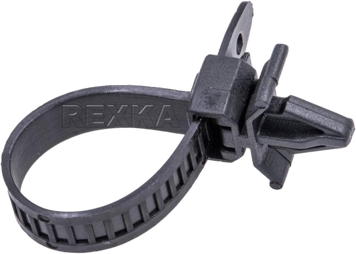 Rexka 30pcs 7mm Hole Uinversial Releasable Cable Strap Tie 110mm Length Compatible with Auto Car Toyota Lexus Honda Nissan Mazda Subaru Hyundai Kia