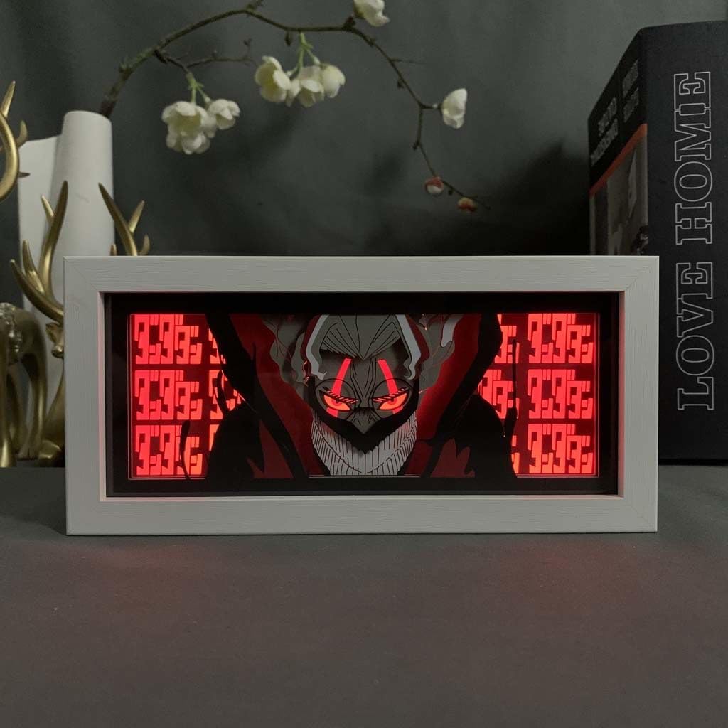 Zhongkaihua Anime Light Up Box Lamp Led, Takakura Ken/Okarun Figure Art Papercut Anime Light Shade Table Lamps Light Frame Desk Decorations Gifts