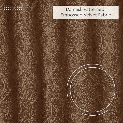 Image of Encasa XO Embossed Velvet Fabric Material by Meter Coffee | Sofa Cloth Material | Unstitched Fabric for Making Cushion Cover, Sofa Cover | 175 GSM | 5 Meters, 500x150 cm
