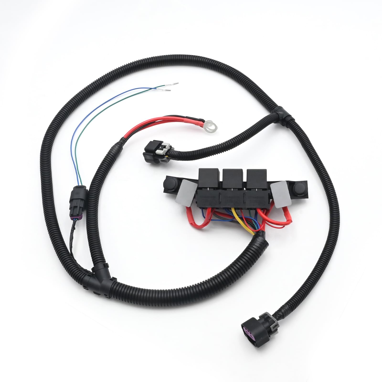 ZUDKSUY 67400923 Dual Speed Electric Fan Control Wiring Harness Kit, Replacemnt for Chevy Silverado Avalanche Suburban Tahoe, Replacemnt for GMC Sierra Yukon 1999-2006, Replace 674-00923