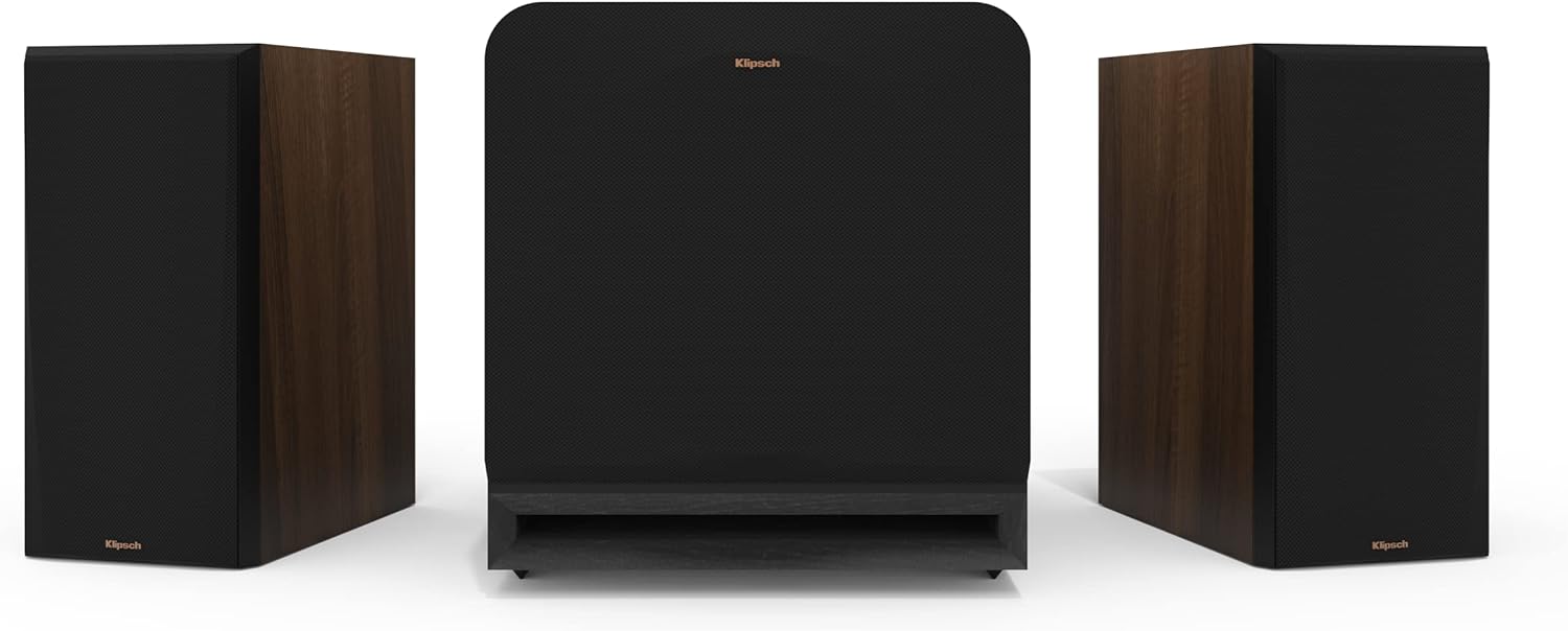 Klipsch 2.1 Walnut System - Model RP-600M II, RP-1000SW