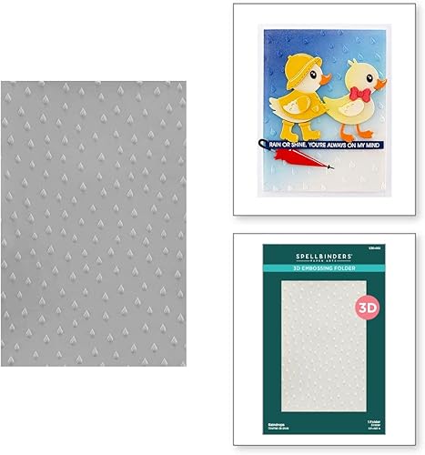 Miniatura 3 de Spellbinders Carpeta de grabación en relieve 3D Raindrops (E3D-052)