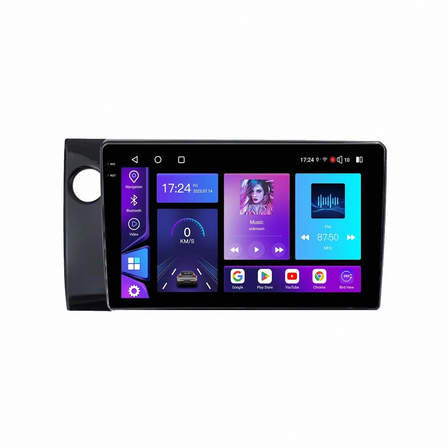 Radio Macchina Touch Screen per Hyundai Classic Santa Fe 2000-2012 Bluetooth, Ips Touchscreen Radio con Siri/Vocale/Gps Navigazione/Musica Online/Mirror Link, Telecamera, 4 Nucleo 1G+32G