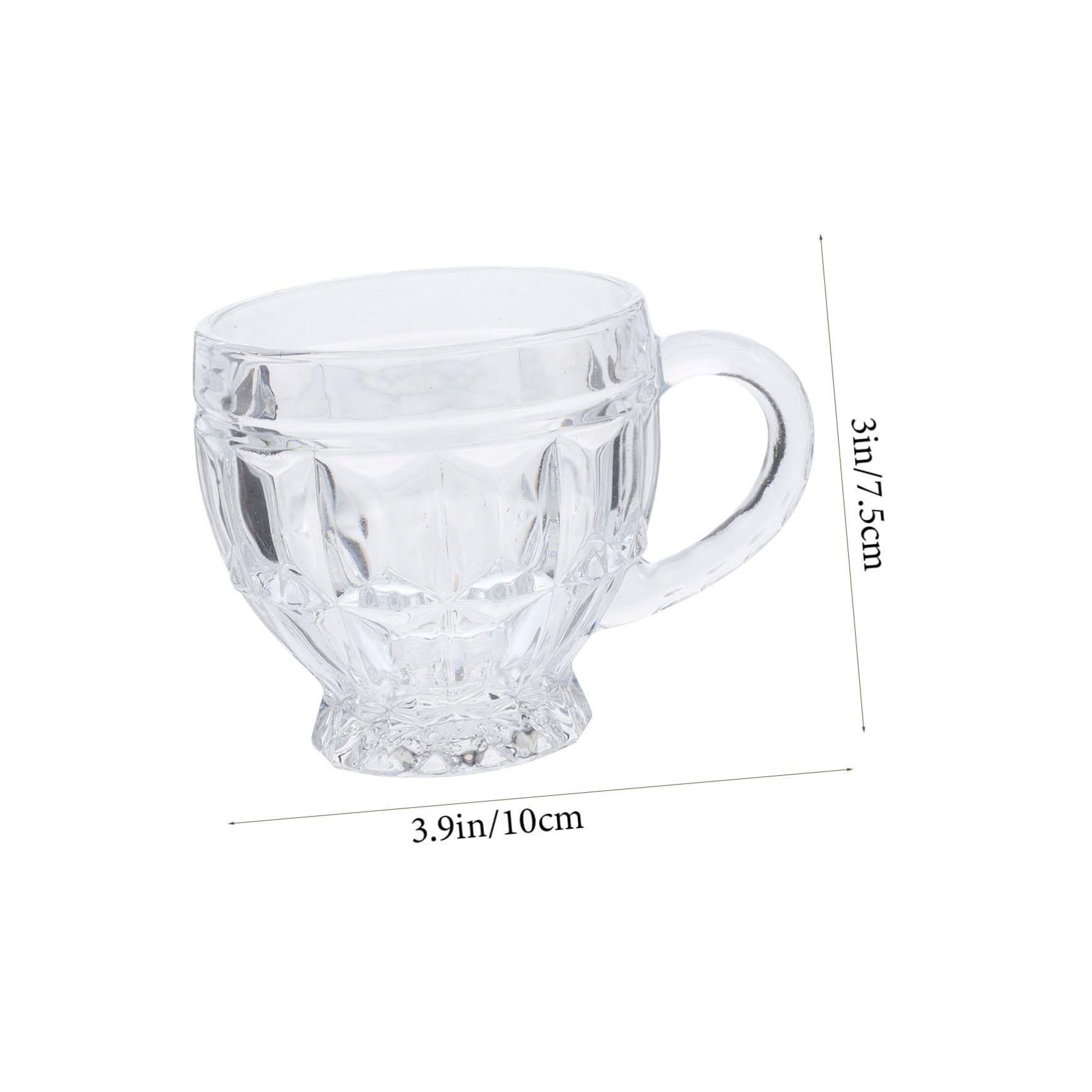 PRETYZOOM 3-Piece Stylish Glass Drinkware Set - Heat-Resistant Coffee & Juice Cups, 205ml Capacity
