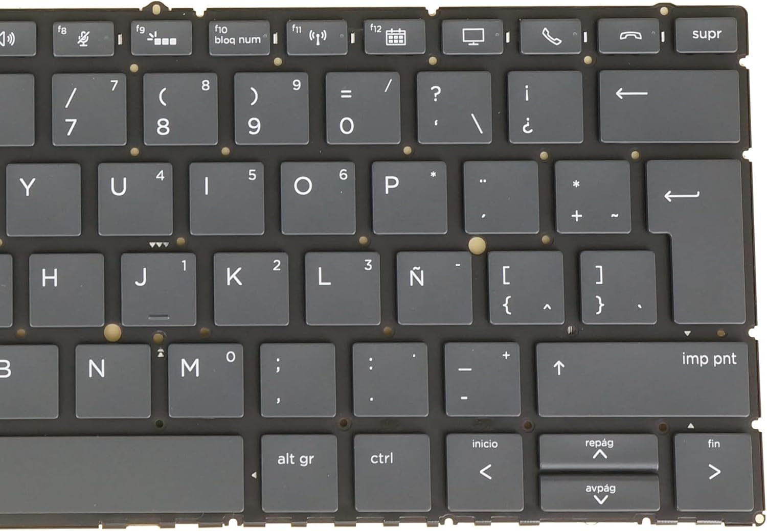 Latin Spanish Layout- Laptop Keyboard for HP Elitebook X360 830 G5, X360 830 G6 L40527-161 L56442-161, Backlit, Black, No Frame, Without TrackPointer