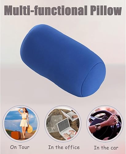 Miniatura 5 de 2 almohadas de tubo de microcuentas, cojín esponjoso para el cuello, brazo y espalda, cojín corporal, almohada cilíndrica, puf, almohada para avión,